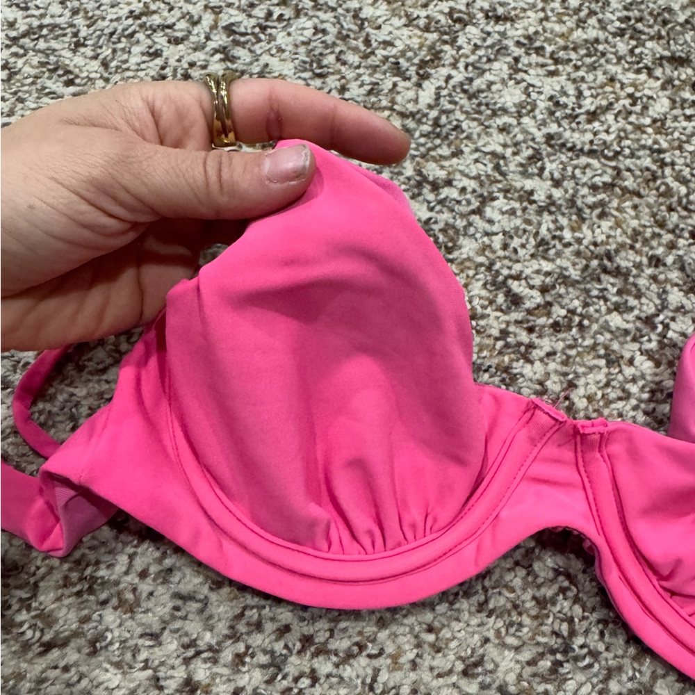 Isidora The Label Pia Top, Underwire Unlined Swim Top, Bright Pink View 5